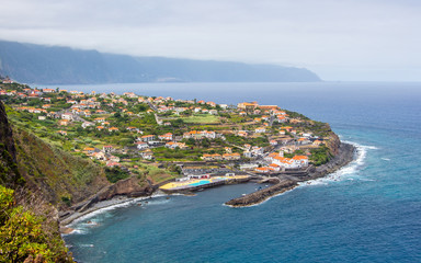 Ponta delgada in madeira north coast panorama mountain view sea