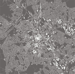 Fototapeta premium mapa miasta Wolverhampton, West Midlands, Anglia, Wielka Brytania