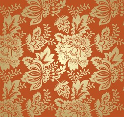 wedding card design, paisley floral pattern , India	