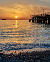 pier at sunset