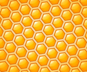 Vector honeycomp orange background design