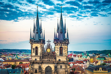Fototapeta premium The Church of Mother of God before Tyn in Prague, Czech Republic.