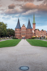 Obraz premium Holsten Gate in Luebeck, Germany.