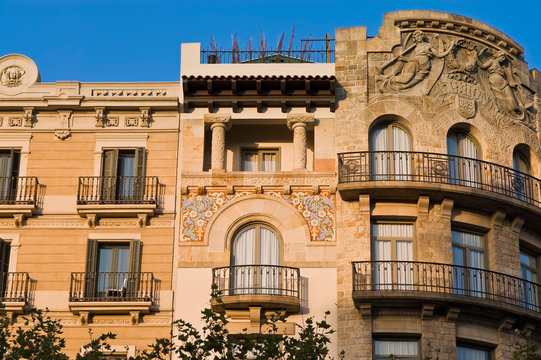 Building located on Passeig de Gracia at Barcelona, Spain