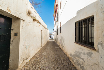 Fototapeta na wymiar Albaicin quarter streets in Granada, Spain