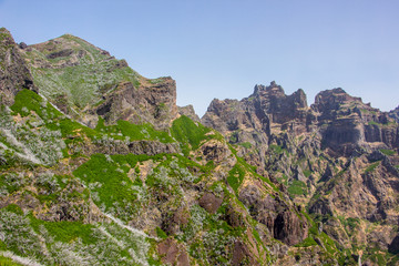 Madeira central mountains landscape ariero hiking