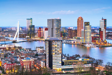 Rotterdam, Niederlande Skyline