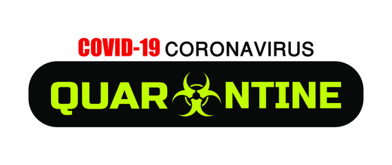 coronavirus quarantine sign vector icon