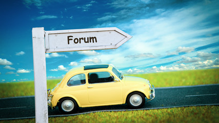 Street Sign to Forum