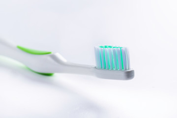 vista cenital de un cepillo de dientes