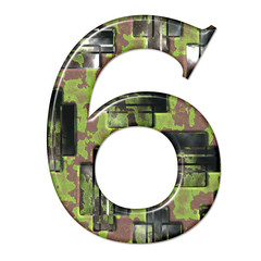 Naklejka premium 3D render of composite material numbers
