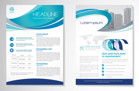 Brochure business template for cover corporate Identity in design size a4