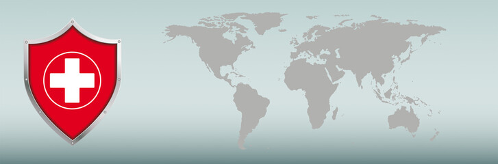 Protection Shield Medicine World Map