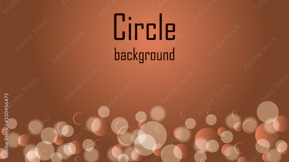 Poster bokeh blur abstract shapes circles orange red in gradient vector background .