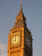 Fototapeta na wymiar Big Ben in London, UK. The name is the nickname for the Great Bell of the striking Elizabeth Clock Tower at the north end of the Palace of Westminster. There's been no Big Ben 'bong' on Brexit Day.