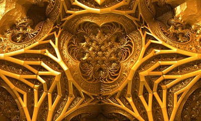 3D render illustration artwork of virtual scene