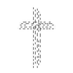 Christian cross icon. Vector religion cross
