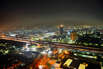 Fototapeta na wymiar Cityscape of Noida Uttar Pradesh covering NH 9 and Electronic City Noida