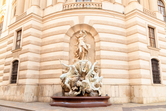 Vienna, Austria. Power at Sea Fountain. Sculptor Rudolf Weyr (1847-1914)