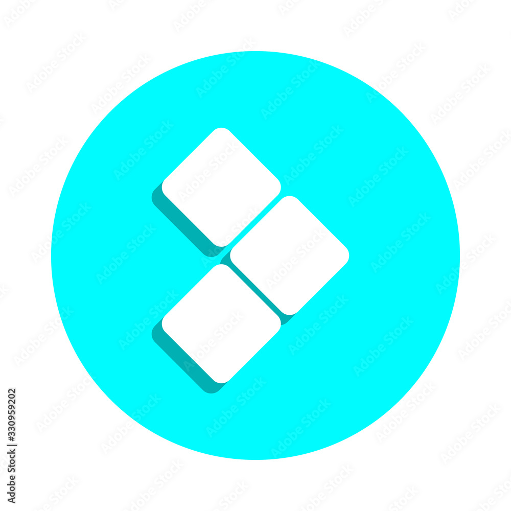 Poster arrow cubes badge icon. simple glyph, flat vector of web icons for ui and ux, website or mobile appl