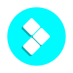 Arrow cubes badge icon. Simple glyph, flat vector of web icons for ui and ux, website or mobile application