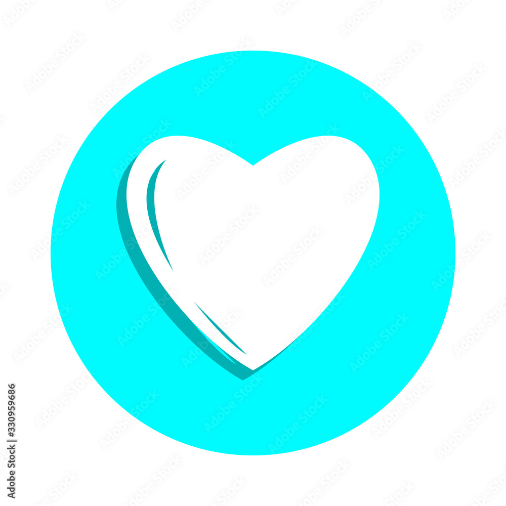 Poster heart of love badge icon. simple glyph, flat vector of web icons for ui and ux, website or mobile ap