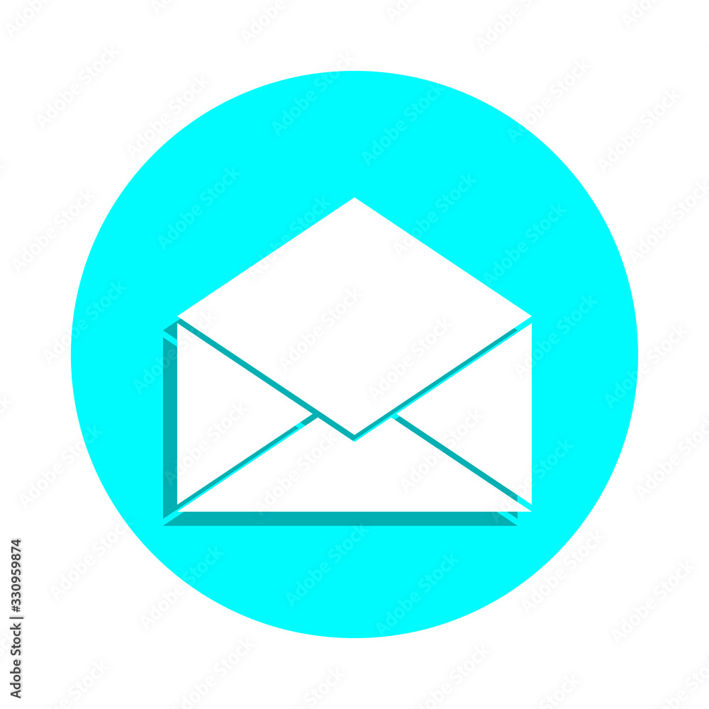 Poster open envelope badge icon. simple glyph, flat vector of web icons for ui and ux, website or mobile ap