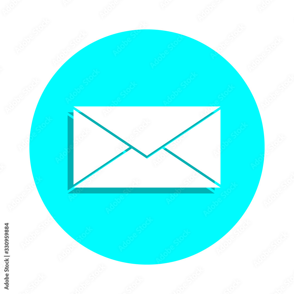 Poster closed envelope badge icon. simple glyph, flat vector of web icons for ui and ux, website or mobile 