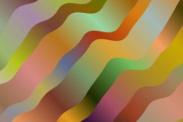 Orange, yellow, green and grey stripes and lines abstract vector background. Simple pattern.