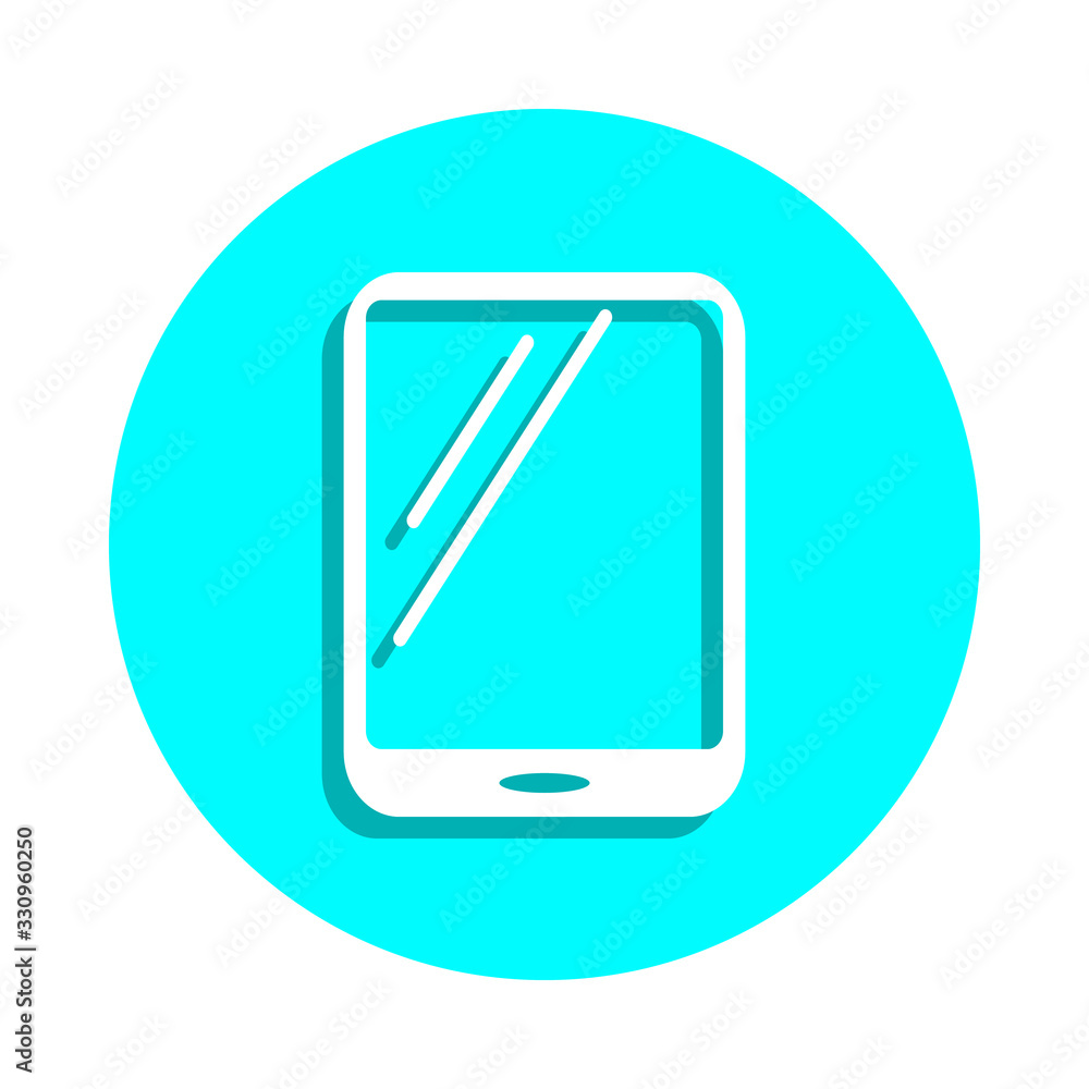 Poster the tablet badge icon. simple glyph, flat vector of web icons for ui and ux, website or mobile appli