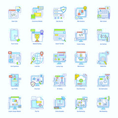 Web Optimization Flat Icons Pack 