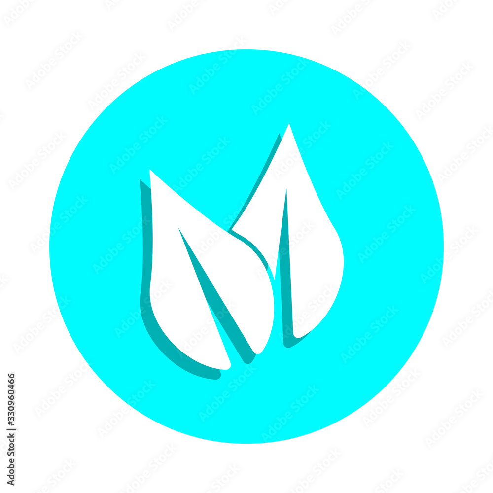 Poster tree leaves badge icon. simple glyph, flat vector of web icons for ui and ux, website or mobile appl