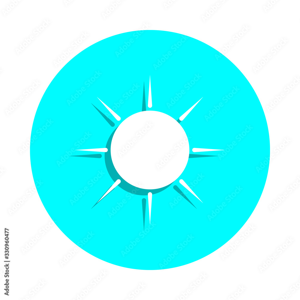 Poster the sun badge icon. simple glyph, flat vector of web icons for ui and ux, website or mobile applicat