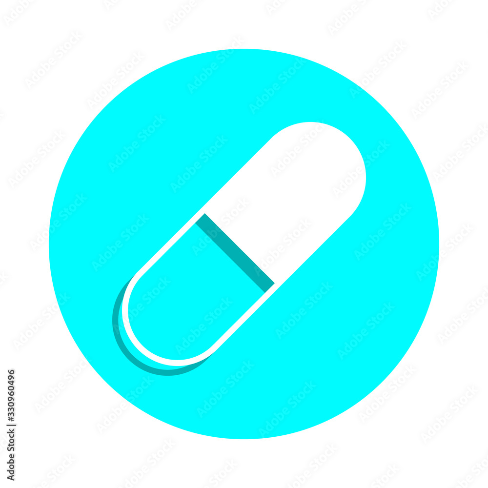 Poster pill badge icon. simple glyph, flat vector of web icons for ui and ux, website or mobile application