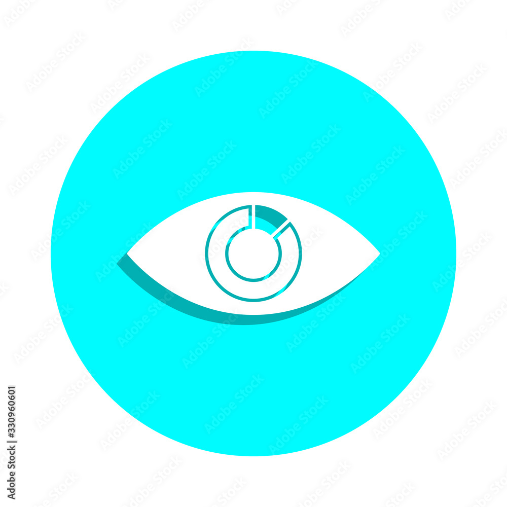 Poster eye badge icon. simple glyph, flat vector of web icons for ui and ux, website or mobile application