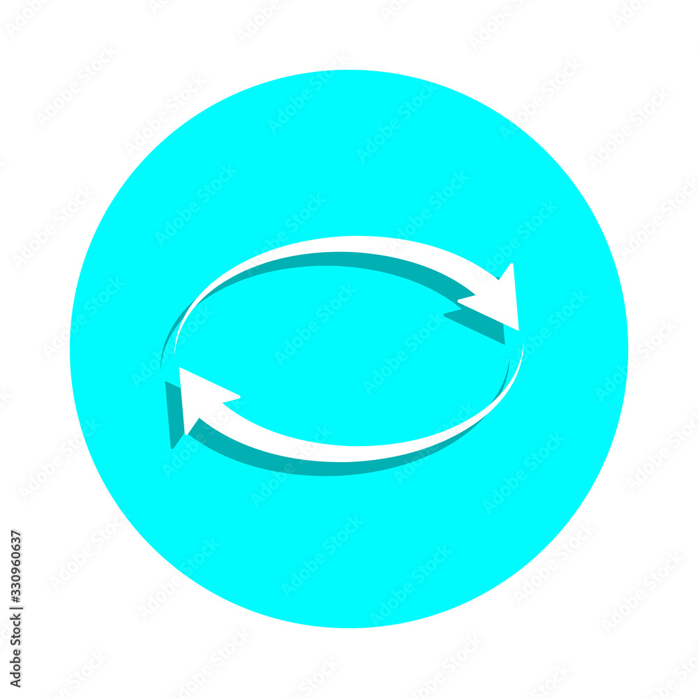 Poster arrow updates badge icon. simple glyph, flat vector of web icons for ui and ux, website or mobile ap
