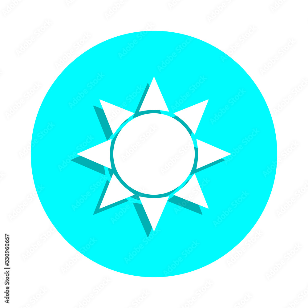 Poster the sun badge icon. simple glyph, flat vector of web icons for ui and ux, website or mobile applicat