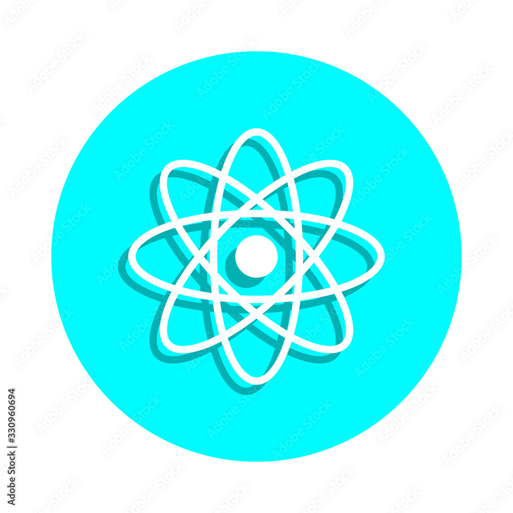 Poster atoms badge icon. simple glyph, flat vector of web icons for ui and ux, website or mobile applicatio