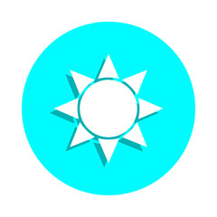 The sun badge icon. Simple glyph, flat vector of web icons for ui and ux, website or mobile application