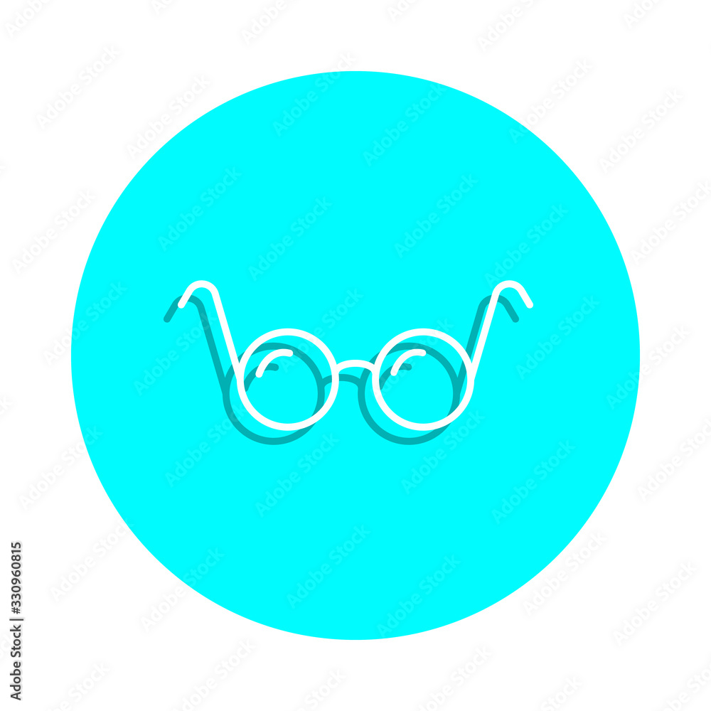Poster optical glasses badge icon. simple glyph, flat vector of web icons for ui and ux, website or mobile 