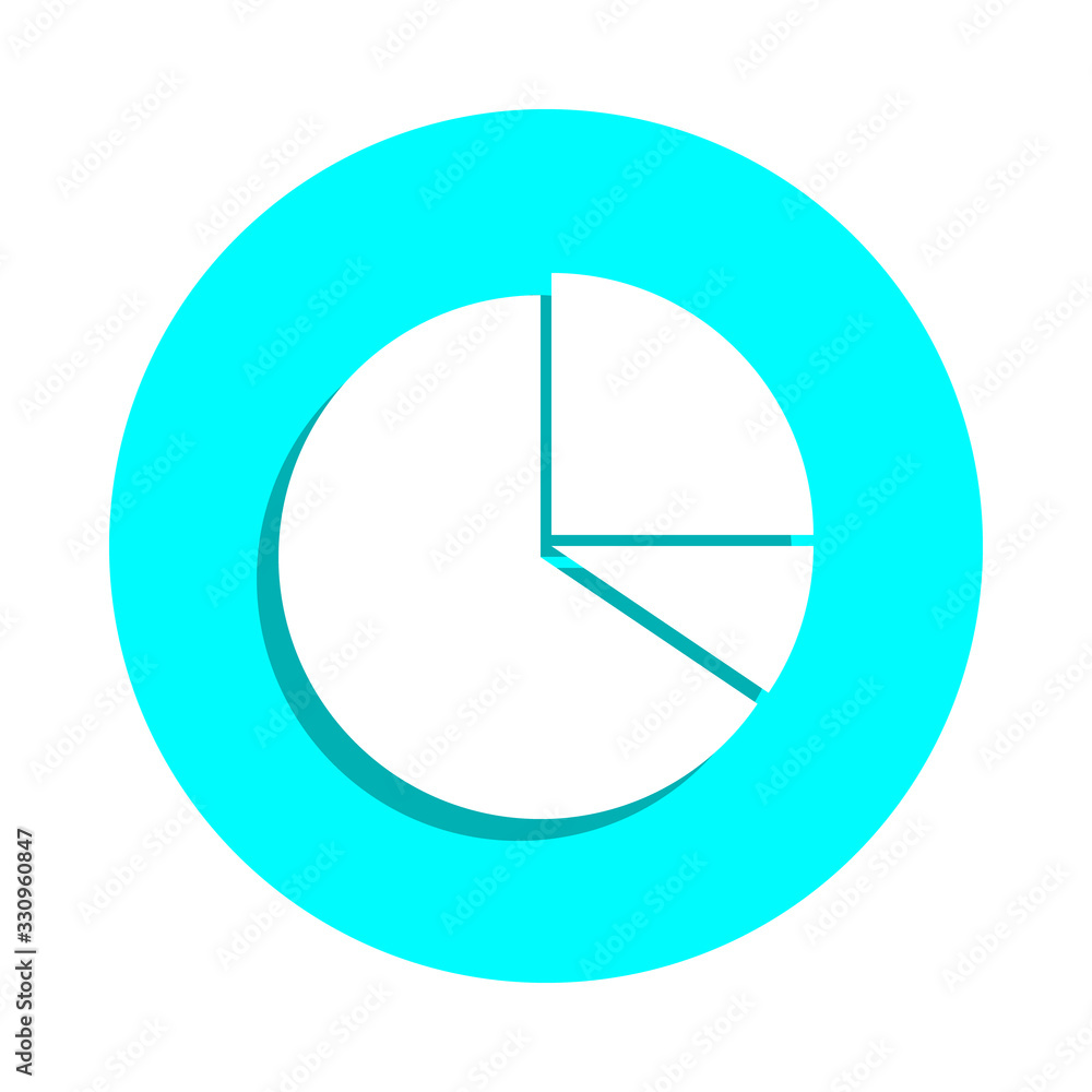 Poster graphic pie badge icon. simple glyph, flat vector of web icons for ui and ux, website or mobile appl