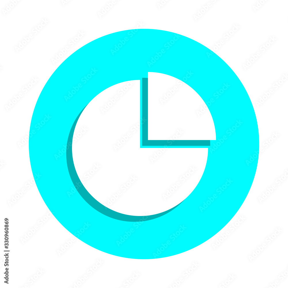 Poster graphic pie badge icon. simple glyph, flat vector of web icons for ui and ux, website or mobile appl