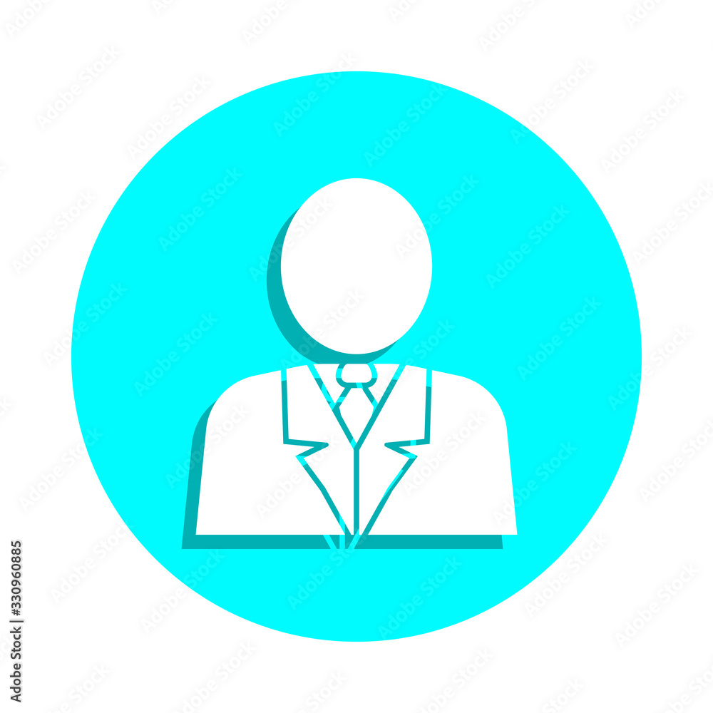 Poster business man badge icon. simple glyph, flat vector of web icons for ui and ux, website or mobile app