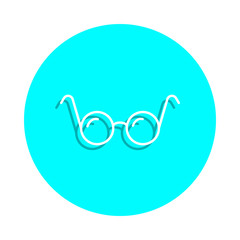 Optical glasses badge icon. Simple glyph, flat vector of web icons for ui and ux, website or mobile application