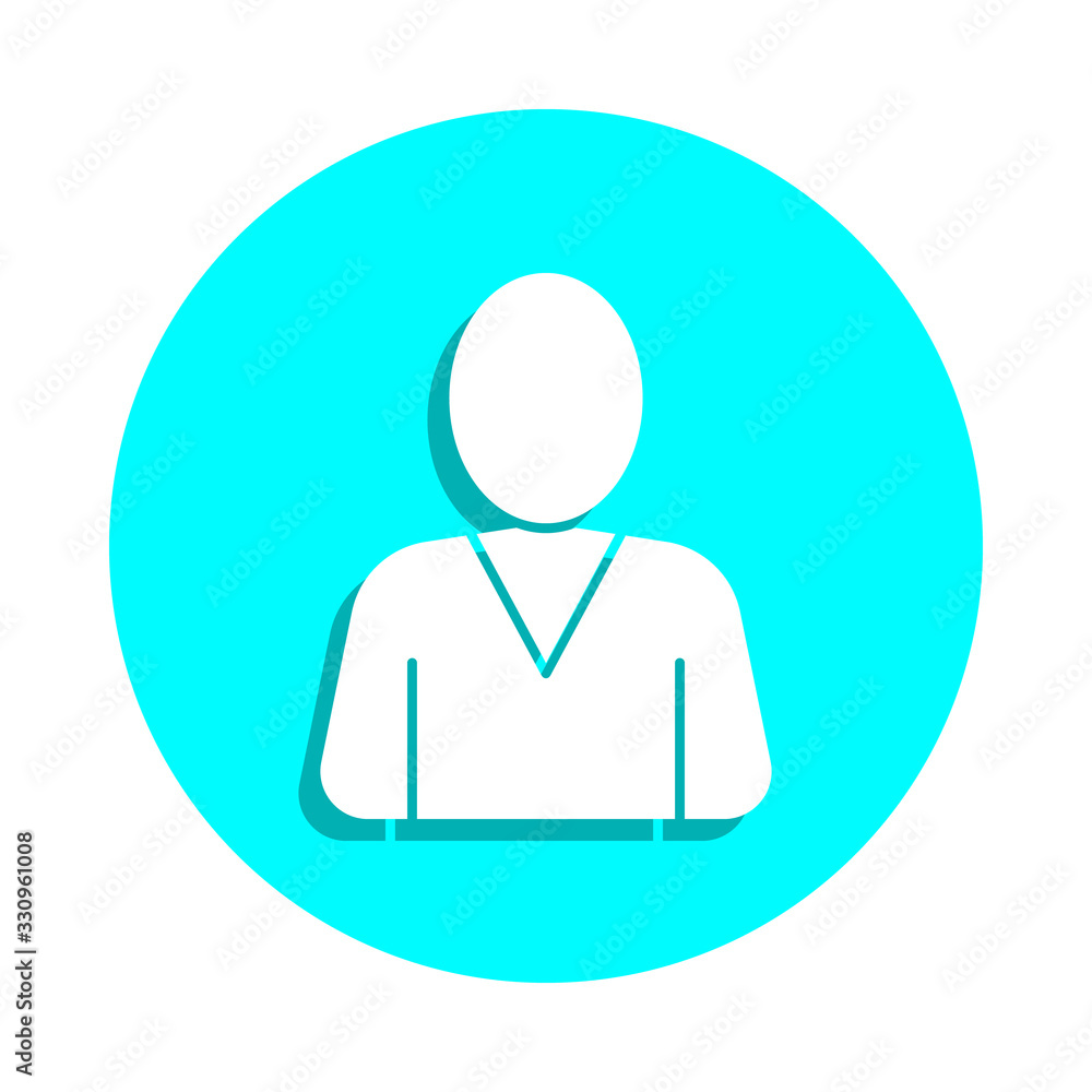 Poster avatar badge icon. simple glyph, flat vector of web icons for ui and ux, website or mobile applicati