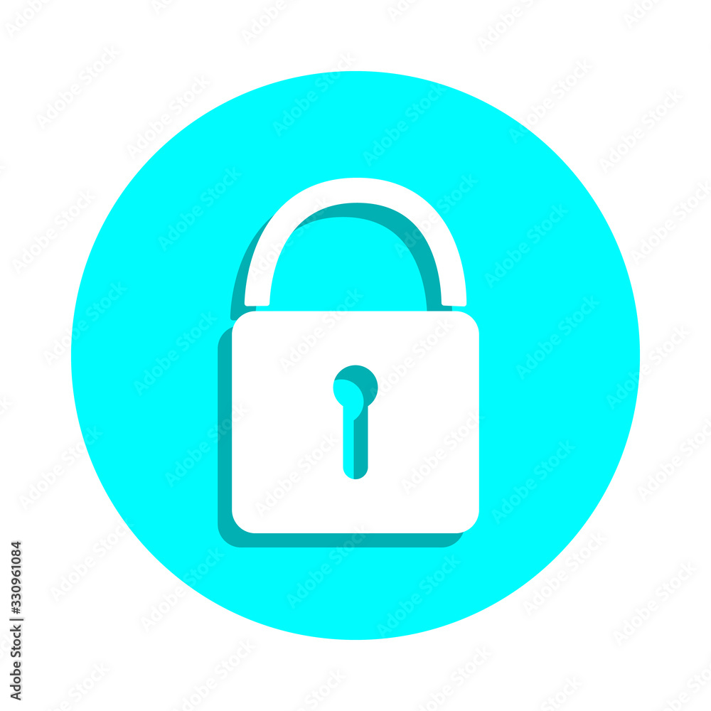 Poster lock badge icon. simple glyph, flat vector of web icons for ui and ux, website or mobile application
