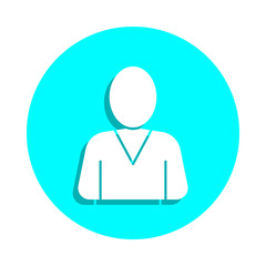 Avatar badge icon. Simple glyph, flat vector of web icons for ui and ux, website or mobile application