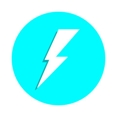 Lightning badge icon. Simple glyph, flat vector of web icons for ui and ux, website or mobile application