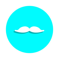 Mustache badge icon. Simple glyph, flat vector of web icons for ui and ux, website or mobile application