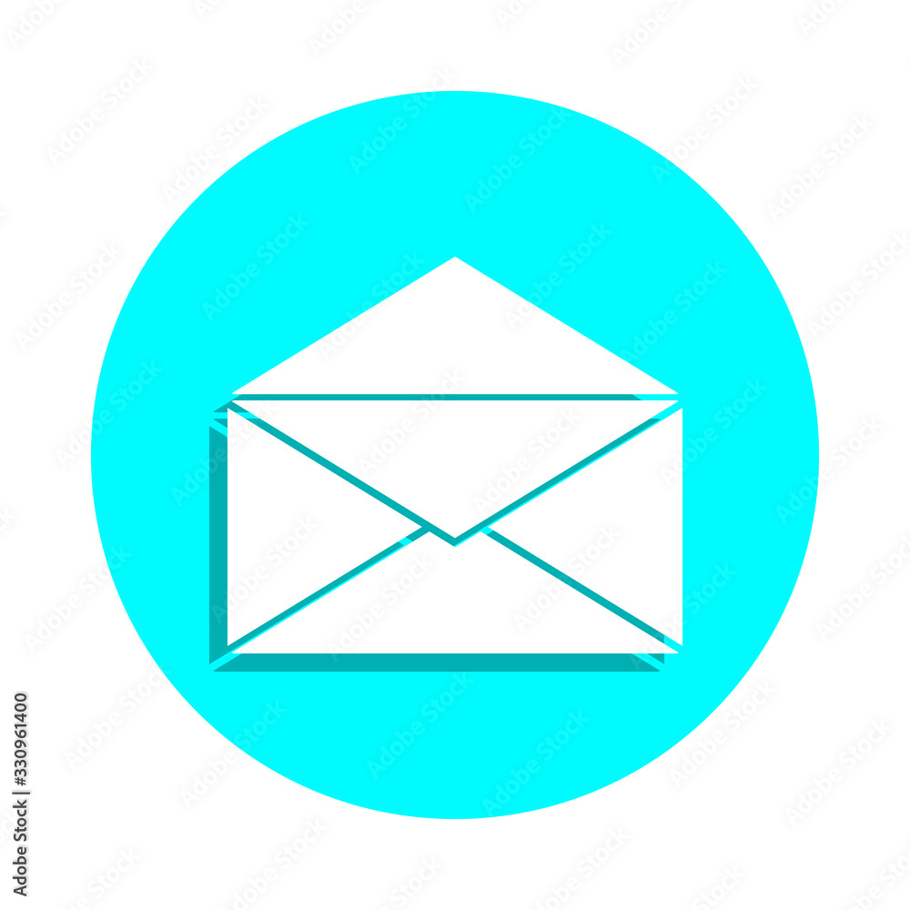 Poster open envelope badge icon. simple glyph, flat vector of web icons for ui and ux, website or mobile ap